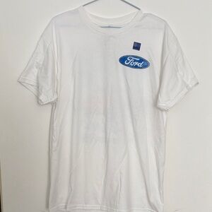 Ford Blue Logo White T-Shirt